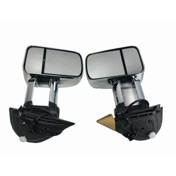 Trailfx MIRRORS Replacement 6 Inch Width x 1212 Inch Height Dual Mirrors Extends 233 Inch GM07HEC